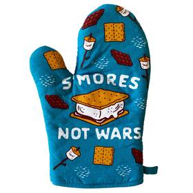 021smoresnotwarsma Crazy Dog Tshirts Sftmores Not Wars Oven Mitt Funny Summer Campfire Graphic Kitchen Glove