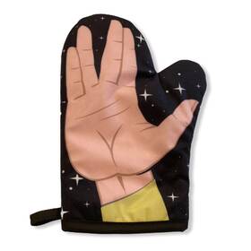 Crazy Dog Tshirts 192704608184 Space Hand Oven Mitt Funny Live Long Alien Sign Kitchen Accessories