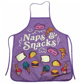 Crazy Dog Tshirts 192704608405 Naps And Snacks Apron Funny Comfort Food Sleeping Graphic Novelty Kitchen Smock