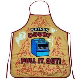 020whenindoubtpulloutma Crazy Dog Tshirts 192704608443 When In Doubt Pull It Out Apron Funny Oven Baking Cooking Graphic Kitchen Smock