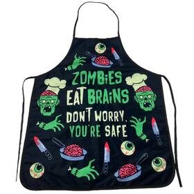 Crazy Dog Tshirts 192704608528 Zombies Eat Brains Donftt Worry Youftre Safe Funny Halloween Cooking