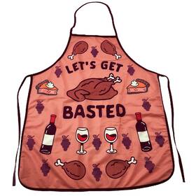 Crazy Dog Tshirts 192704608542 Lets Get Basted Apron Funny Turkey Day Thanksgiving Dinner Graphic Kitcken