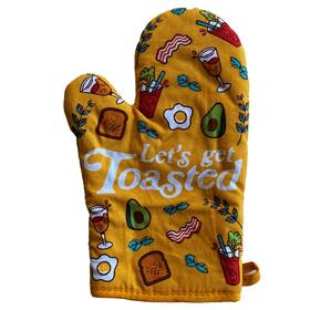 Crazy Dog Tshirts 192704721432 Lets Get Toasted Oven Mitt Funny Brunch Breakfast Bacon Avocado Toast Cute