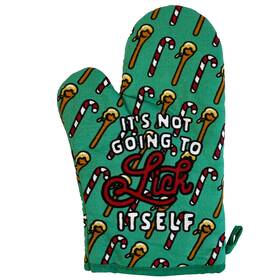 Crazy Dog Tshirts 192704725126 Its Not Going To Lick Itself Oven Mitt Funny Christmas Candycane Beater Cooking