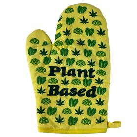 Crazy Dog Tshirts 192704725225 Plant Based Oven Mitt Funny 420 Weed Marijuana Pot Chef Kitchen Glove
