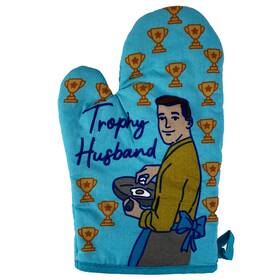 Crazy Dog Tshirts 192704725294 Trophy Husband Oven Mitt Funny Wedding Gift Fiance Cooking Kitchen Glove
