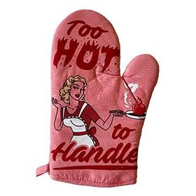 Crazy Dog Tshirts 192704754317 Too Hot To Handle Funny Cooking Chef Sarcastic Kitchen Glove Oven Mitt