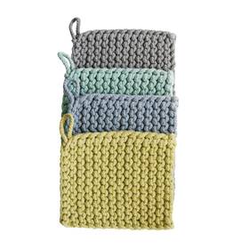 Creative Co-op 191009161998 Cotton Crocheted Square Pot Holders Set Of 4 Colors Potholders L X W H
