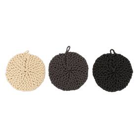 Creative Co-op 191009510598 Cotton Crocheted Pot Holder 3 Colors