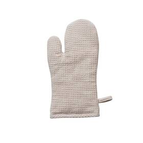 Creative Co-op 191009600503 Woven Linen And Cotton Waffle Hot Pad Mitt Cream Color