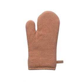 Creative Co-op 191009600534 Woven Linen And Cotton Waffle Hot Pad Mitt Terra-cotta Color