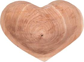 Da5396 Creative Co-op Decorative Chinaberry Wood Heart Shaped Bowl Small Gold