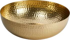 Da7392 Creative Co-op Round Hammered Metal Bowl Gold Finish 14 Inch