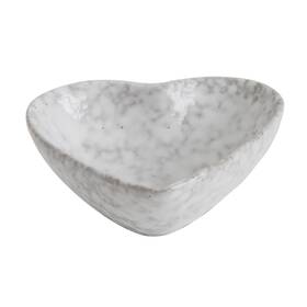 Da8408-1 Creative Co-op Stoneware Heart Dish With Antique White Finish