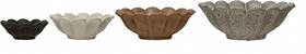 Df6034 Creative Co-op Stoneware Flower Bowls 6 Inch L X W 3 H Multicolor