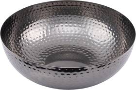 Ec1458 Creative Co-op Round Hammered Metal Bowl Oxidized Silver