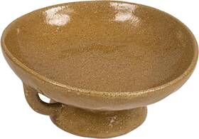 Ec1838 Creative Co-op Stoneware Footed 8.0 Inch L X 7.9 W 3.6 H Taupe