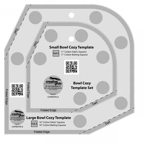 Creative Grids 743285002627 Bowl Cozy Template Set With Gripper Easy Rotary Cut For Microwave Use