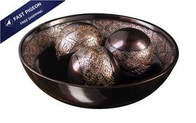 Ord-07183 Creative Scents Dublin Brown Bowl 11 Inch X11 Balls 3.5 Diameter