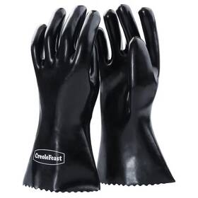Tg1305 Creole Feast One Size Fits Most Black Rubber Grilling Gloves 1 -pairs