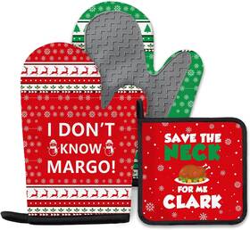 Ctatdiop 694743441758 Christmas Oven Mitts And Pot Holders Sets Of 3 I Donftt Know Margo Bir