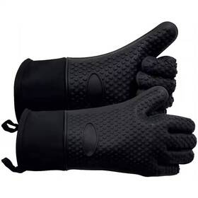 Cubilan 744759034878 Bbq Gloves Black Grilling Heat Resistant Oven Long Waterproof No