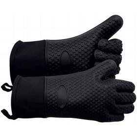 B01kzby806fdl Cubilan Bbq Gloves Black Grilling Heat Resistant Oven Long Waterproof