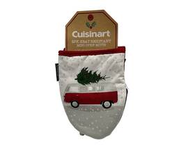 Cuisinart 042887381162 2 Pack Silicone Mini Oven Mitts - Vintage Van Christmas Design New