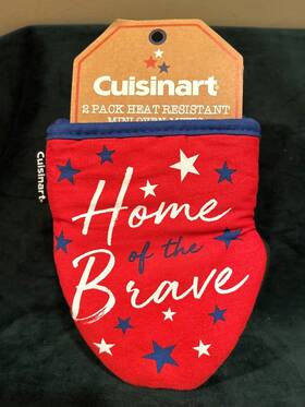 Cuisinart 042887395718 New Oven Mitts Set 2 Pack Minis Home Of The Brave Free Ship Potholders