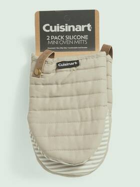Cuisinart 042887812215 Silicone Mini Oven Mitts 5.5 X 8.5 Inches Heat Resistant Cotton