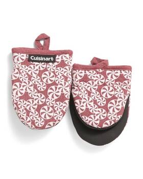 Cuisinart 042887873049 Neoprene Christmas Winter Mini Oven Mitts 2-pack
