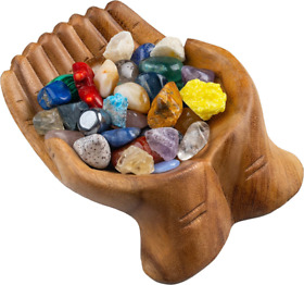 Curawood Carved Hands Offering Bowl Showcase Your Healing Stones Natural Curawood Carved Hands Offering Bowl Showcase Your Healing Stones Natural
