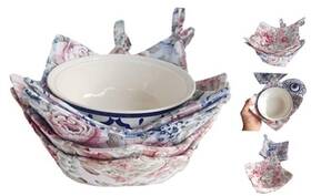 Cushystore 703674693126 4x Bowl Cozy Canvas Holders Heat And Cold Resistant Anti-scalding