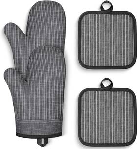 Cusira 768447877011 Oven Mitts And Pot Holders Silicone Gloves 500 F Heat Resistant Mitt