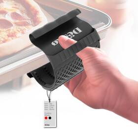 Ae1986 D Sk Silicone Oven Grip Mitts Set 2-pack Heat Resistant Compact Kitchen Black