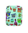 Daily Ritzenthaler 2 Pc Set Ritz Kitchenwears Potholder Sips Colorful Pattern Blue Backgrd 072894335414