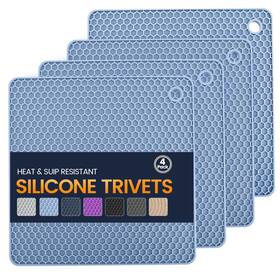 B0dwfq7vh5 Daisiki Silicone Trivet Mats 4 Heat Resistant Pot Holders Multipurpose Non-slip Hot P