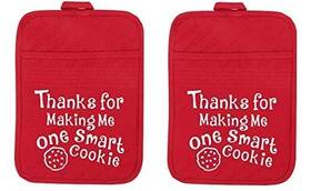 Q3-626s-w2ut Daisy Lane Teacher For Women - Thank You Present Potholder Smart Cookie Oven Mitt Se