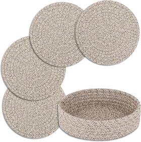 Kt106ms Dakartoon Trivets For Hot Dishes Pots And Pans Cotton Coasters 4 Pcs