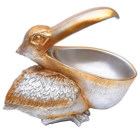 Drs-3 Dalekana Pelican Statue Holder Table Decoration Creative Resin Silver
