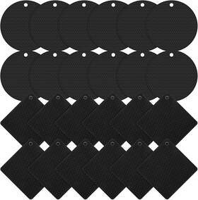 Dandat 445033559515 24 Pcs Silicone Trivets Mats Bulk Pot Holders Hot Dishes Multipu