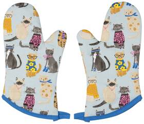 Danica 064180321270 Feline Fine Oven Mitts Set Of 2