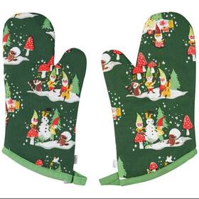 2143001 Danica Jubilee Gnome For The Holidays Christmas Oven Mitts Set Of 2 New With Tags