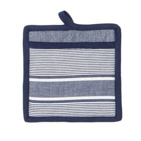 20x20x1cm Davis & Waddell Des0359bl And Ellis Pot Mitt Blue/white - Blue / White