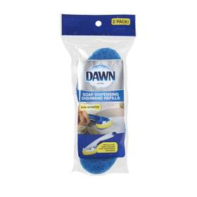 Dawn 011171254888 Refill For No-drip Fillable Dishwand Non-scratch Pack Of 2 Blue Count