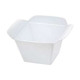 Decorline 759170071951 Plastic Square To-go Bowl - Large White Pack Of 50