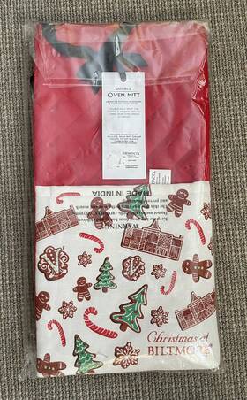 Demdaco 638713576194 Inch Christmas At Biltmore Double Oven Mitt Pot Holder Trivet Gingerbread