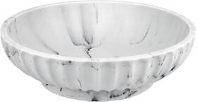 Dc-w002 Deobath Large Decorative Bowl - White Fruit For Kitchen Marble Look