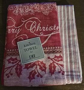 750827 Design Imports Merry Christmas Kitchen Towel Gift Set 2 Piece Read