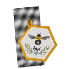 753415 Design Imports Sweet Bee Potholder Gift Set